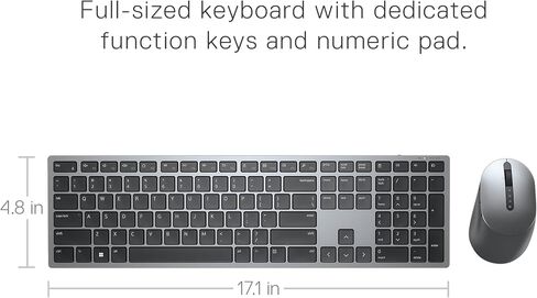 Dell Wireless Keyboard and Mouse KM7321W, Programmable, Bluetooth in Saudi Arabia