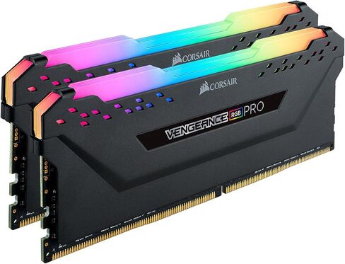 Corsair CMW16GX4M2C3200C14 Vengeance RGB PRO 16GB (2x8GB) DDR4 3200 (PC4-25600) C14 Desktop Memory - Black PC Memory in Saudi Arabia