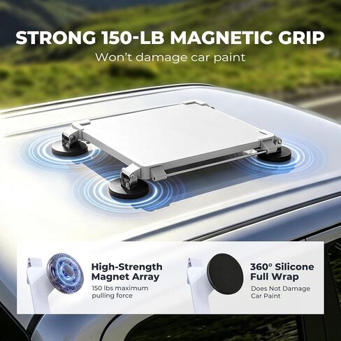 Starlink Mini Magnetic Mount – Aerodynamic Design, Strong Magnet Array Base (Won't Damage Paint), High‑Strength Composite Structure, Built for Cars, SUVs, RVs, Trucks & Boats | starlink mini Mount in Saudi Arabia