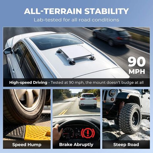 Starlink Mini Magnetic Mount – Aerodynamic Design, Strong Magnet Array Base (Won't Damage Paint), High‑Strength Composite Structure, Built for Cars, SUVs, RVs, Trucks & Boats | starlink mini Mount in Saudi Arabia