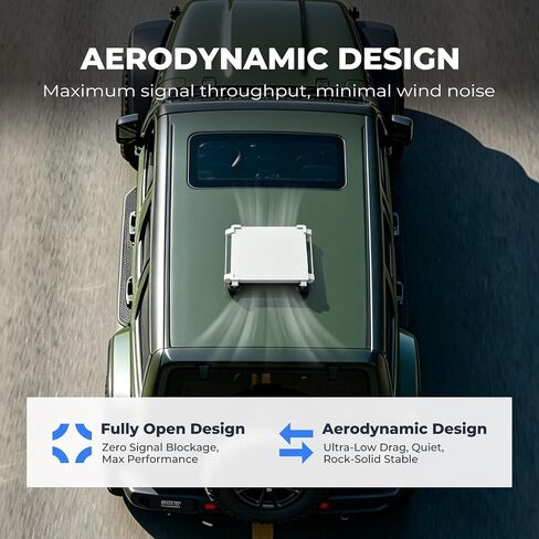 Starlink Mini Magnetic Mount – Aerodynamic Design, Strong Magnet Array Base (Won't Damage Paint), High‑Strength Composite Structure, Built for Cars, SUVs, RVs, Trucks & Boats | starlink mini Mount in Saudi Arabia