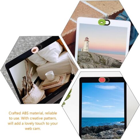 Housoutil 6pcs Webcam Cover Slide for Laptops, Decorative Camera Privacy Covers Made of Abs Material, Easy to Use and Remove, for Laptop Privacy Protection in Saudi Arabia