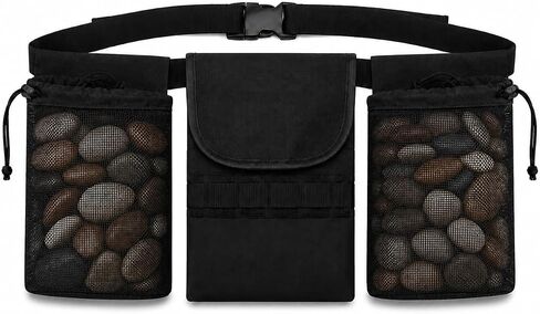 Rock Collecting Bag, Adjustable Belt, 600D Polyester Outdoor Foraging Bag in Saudi Arabia