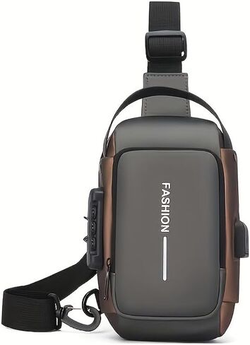 Anti Theft Sling Bag for Women Men, Crossbody Shoulder Chest Bag with Combination Lock, Waterproof Daypack for Travel Hiking in Saudi Arabia