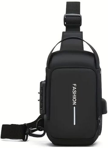 Anti Theft Sling Bag for Women Men, Crossbody Shoulder Chest Bag with Combination Lock, Waterproof Daypack for Travel Hiking in Saudi Arabia