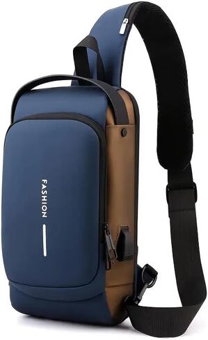 Anti Theft Sling Bag for Women Men, Crossbody Shoulder Chest Bag with Combination Lock, Waterproof Daypack for Travel Hiking in Saudi Arabia
