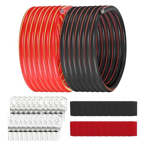 2 AWG Battery Cable, 2 Gauge CCA Wire(Black & Red, 50FT Each) in Saudi Arabia