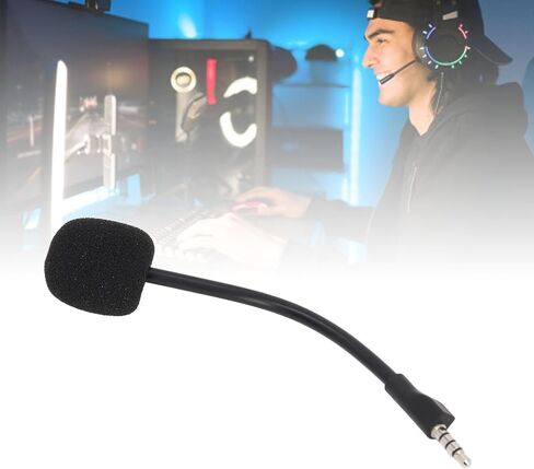 Acouto Replacement Microphone for 1 High Sensitivity Noise Cancelling Detachable Game Boom Microphone for 3.5mm Jack in Saudi Arabia