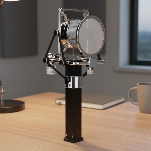 Simhoa Audio Device Cover Kit Body Housing Handheld Condenser Mic Parts Metal Frame with Wind Screen Support for Practical Working Mic Body Suitable for Music Studio Builds Repairs Home in Saudi Arabia