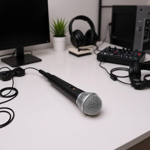 Condenser USB Microphone, Professional Wired Microphone with Clear Sound for Streaming Gaming, ABS Material in Saudi Arabia