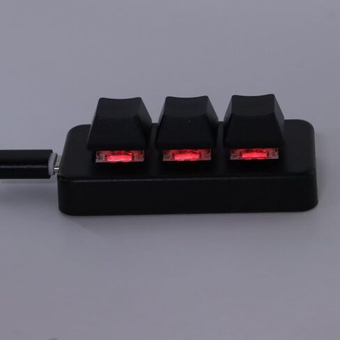 Ejoyous 3 Key Keypad Mini USB Mechanical Programmable Macro Keypad RGB Backlit Gaming Keyboard for PC Computer Games Work, Plug and Play (Black) in Saudi Arabia