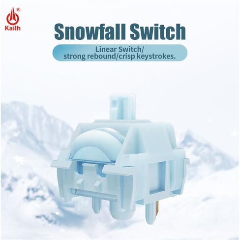 Kailh MX Snowfall Mechanical Keyboard Switch HiFi Mahjong Sound Smooth MX Know The Winter Keyboard Switch (10) in Saudi Arabia