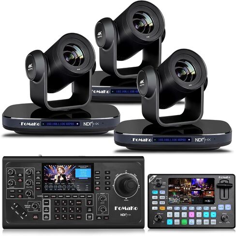 FoMaKo 4K 60fps NDI PTZ Camera 20X Optical, AI Auto-Tracking/Auto-Frame,Suitable for Education & Professional Training LiveStreaming Including Online Classes(K820NX3+KC602+KC600) in Saudi Arabia