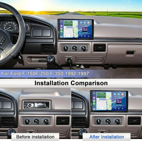 9" Single Din Radio Car Stereo for Ford F150/F250/F350 1992-1997 in Saudi Arabia