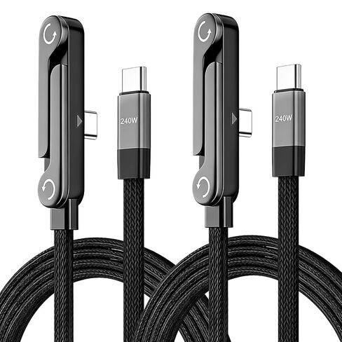 2PCS 2-in-1 240W USB C to USB C Cable with Invisible Phone Stand in Saudi Arabia