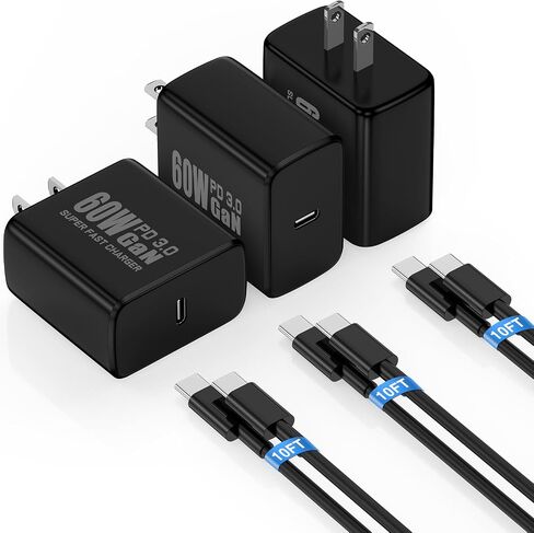 65W Super Fast Charger PD3.0&6/10FT USBC Cable for Samsung Galaxy S26 Ultra in Saudi Arabia