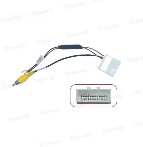 24Pin Car Parking Reverse Rear View Back Up Camera Video in Plug Converter Cable Adapter for Hyundai Santa Fe IX45/IX35/KIA Sorento K3 Sportage Cerato High Trim Models in Saudi Arabia