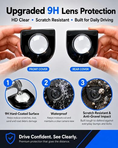 Chickwin 4pcs Front Rear & Side Car Camera Cover Guard Kit, Camera Lens Protectors for Tesla Model Y Juniper/Model3, HD Clear Anti-Scratch, New Car Accessories Gifts in Saudi Arabia