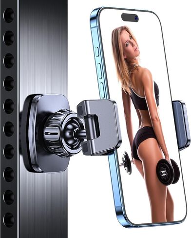 Coolpow Magnetic Phone Holder for Gym【Strong Magnets】 Tripod Mount Ring Gym Magnetic Phone Holder Attach to Metal Surface, Gym Accessories for Mothers Gift Essentials for All Smartphones 4.7-7" in Saudi Arabia