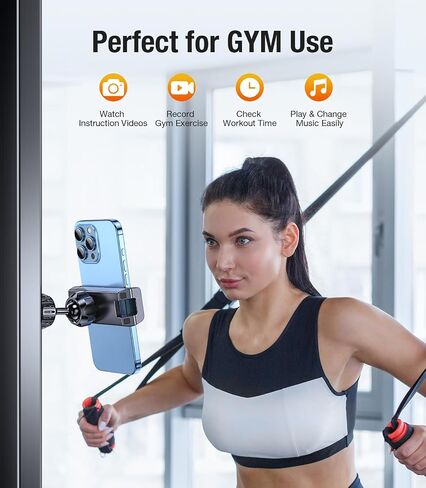 Coolpow Magnetic Phone Holder for Gym【Strong Magnets】 Tripod Mount Ring Gym Magnetic Phone Holder Attach to Metal Surface, Gym Accessories for Mothers Gift Essentials for All Smartphones 4.7-7" in Saudi Arabia