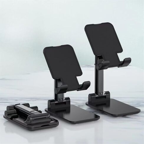 Adjustable Desktop Tablet Holder Universal Table Cell Phone Stand Desk Mobile Phone Holder Stand for Phone (Black) in Saudi Arabia