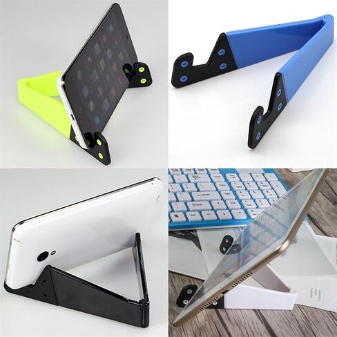 Foldable Pocket Travel Mobile Phone Holder, Portable Cell Phone Stand for Desk, Upgrade Universal V Smartphone Kickstand Mount Compatible with iPhone IPads Tablet Kindle Android, Pack of 4 in Saudi Arabia