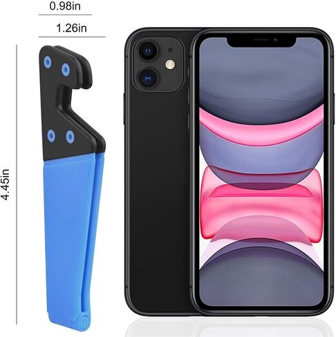 Foldable Pocket Travel Mobile Phone Holder, Portable Cell Phone Stand for Desk, Upgrade Universal V Smartphone Kickstand Mount Compatible with iPhone IPads Tablet Kindle Android, Pack of 4 in Saudi Arabia