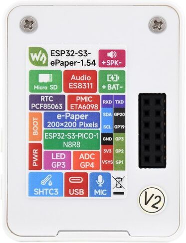 ESP32-S3 Development Board, 1.54 Inch E-Paper Display, WiFi BLE, AI Voice in Saudi Arabia