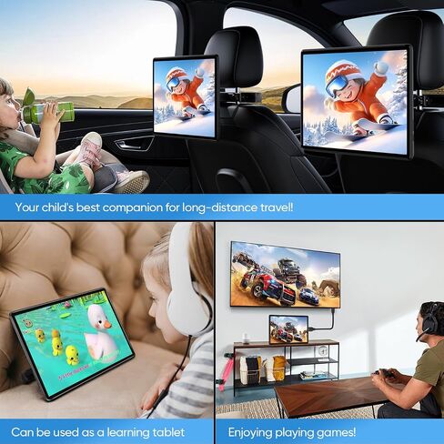 AINAVI 13.5 inch Car TV Headrest Monitor for Cars Back Seat Rear Entertainment System, Support Phone Wireless Mirror Link Touch Screen,with WiFi/Bluetooth/HDMI/USB/SD Card/Video Player (2G+32G(1*PC)) in Saudi Arabia