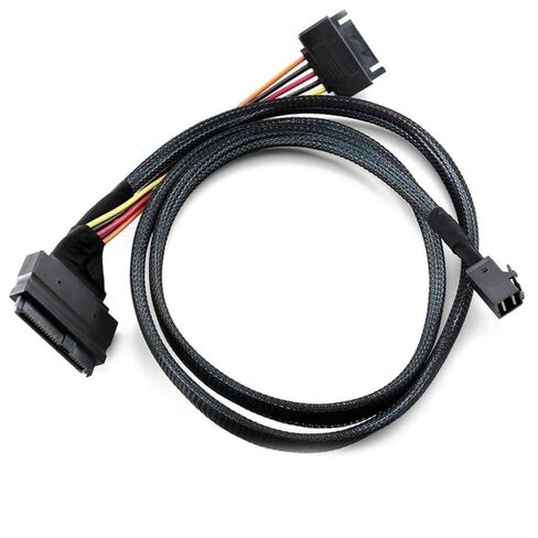 SAS HD SFF-8643 to SAS 8639 SATA 15p Male Convert Cable Y Shape Computer PC Server Connect Wire 50Cm Extend Line Cord in Saudi Arabia