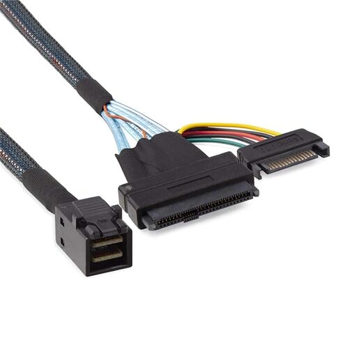SAS HD SFF-8643 to SAS 8639 SATA 15p Male Convert Cable Y Shape Computer PC Server Connect Wire 50Cm Extend Line Cord in Saudi Arabia