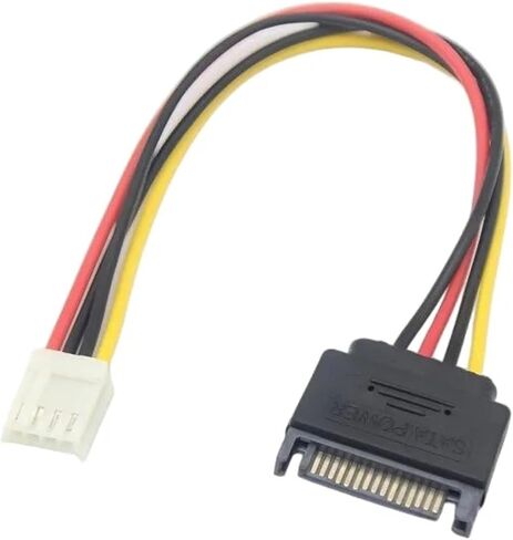 SATA Power Cable Mini 4Pin Female to 15PIN Male Convert Cord Floppy FDD Power Wire Connect IDE Adapter in Saudi Arabia