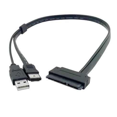 SATA 22Pin to Power ESATA Cable Splitter USB Power Wire Converter 2.5inch SATA 7+15Pin in Saudi Arabia