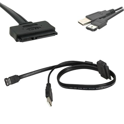 SATA 22Pin to Power ESATA Cable Splitter USB Power Wire Converter 2.5inch SATA 7+15Pin in Saudi Arabia