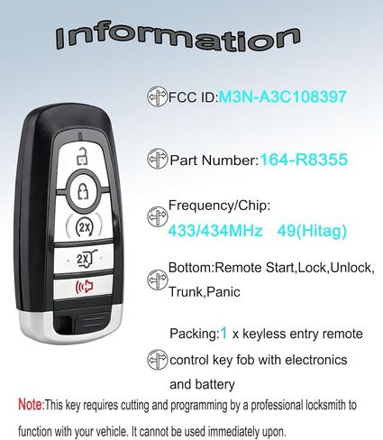 Keyless Entry Remote Control Smart Key Fob for Ford Expedition 2023-2025 in Saudi Arabia