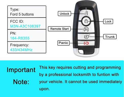Keyless Entry Remote Control Smart Key Fob for Ford Expedition 2023-2025 in Saudi Arabia