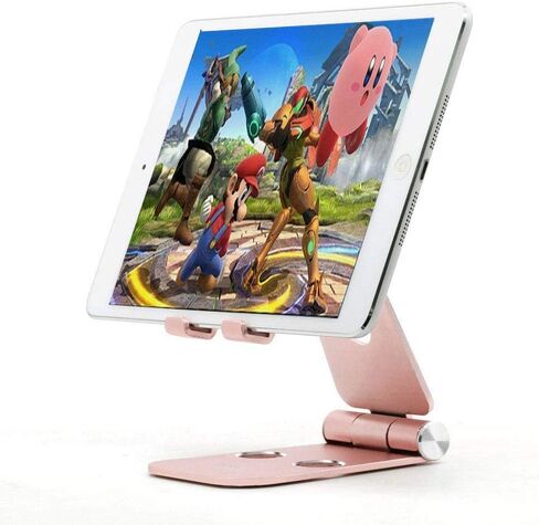 MEIZHEN Multi-Angle Adjustable Metal Stand Nintendo Switch Playstand Tablet Stand Phone Holder Dock for Desk Universal Rotatable Foldable,Fits All Smartphone iPad and Tablets 4-10'' Devices- Black in Saudi Arabia