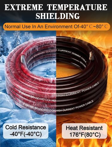 30FT 1/0 Battery Cable CCA,0 Gauge Wire with 200A Fuse Holder for Car Amp in Saudi Arabia