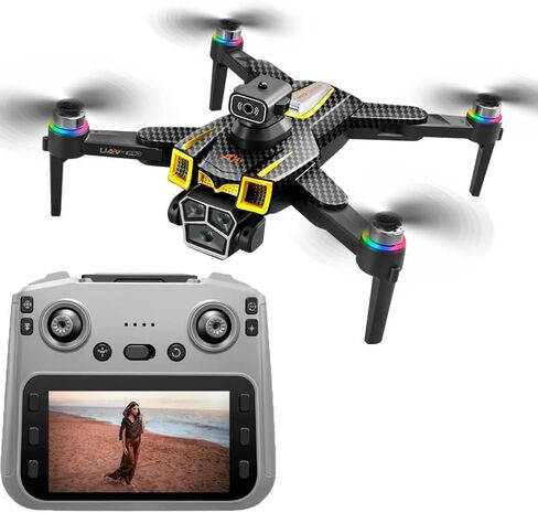 High-definition drone: Equipped with a GPS positioning system, one-touch return-to-home function, a 5.9-inch remote controller, brushless motors, and a 90° adjustable camera. This foldable quadcopter is perfect for recreational flying, aerial photography, in Saudi Arabia
