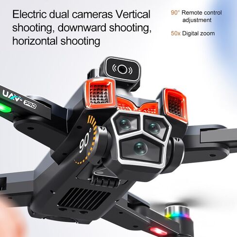 High-definition drone: Equipped with a GPS positioning system, one-touch return-to-home function, a 5.9-inch remote controller, brushless motors, and a 90° adjustable camera. This foldable quadcopter is perfect for recreational flying, aerial photography, in Saudi Arabia