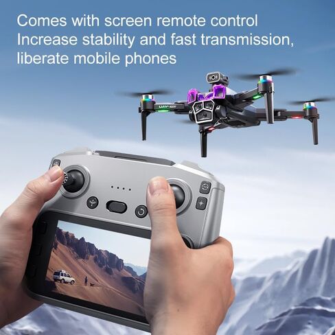 High-definition drone: Equipped with a GPS positioning system, one-touch return-to-home function, a 5.9-inch remote controller, brushless motors, and a 90° adjustable camera. This foldable quadcopter is perfect for recreational flying, aerial photography, in Saudi Arabia