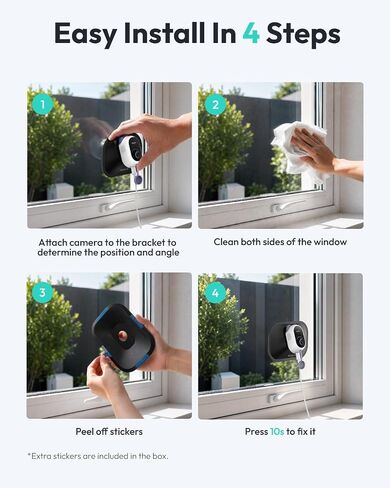 No Drill Window Mount for BOTSLAB Window Camera, No Screws, No Reflections in Saudi Arabia