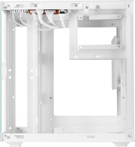 Mars Gaming MC-Cube, MicroATX PC Case, Ultra-Compact Cube Format, Panoramic Tempered Glass, 120mm ARGB Rear Fan, Support for Liquid Cooling up to 120mm, Mini Tower with USB-C, White in Saudi Arabia