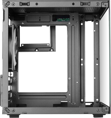 Mars Gaming MC-Cube, MicroATX PC Case, Ultra-Compact Cube Format, Panoramic Tempered Glass, 120mm ARGB Rear Fan, Support for Liquid Cooling up to 120mm, Mini Tower with USB-C, Black in Saudi Arabia