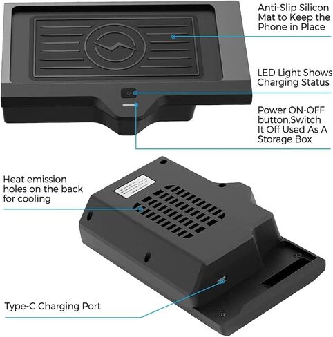 New Wireless Car Charger for BMW X3 (2018-2022)/X4 (2019-2022),15W Fast Wireless Phone Charging Pad, Center Console Wireless Charger Works with QI-Enabled Phones in Saudi Arabia