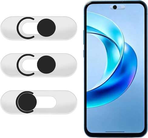 3 Pcs Front Camera Cover for Phone Ipad, Webcam Blocker for Cell Front Camera Covers, Privacy Slider Protects Your Phone Security Black in Saudi Arabia