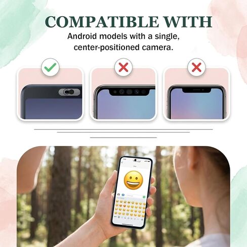 3 Pcs Front Camera Cover for Phone Ipad, Webcam Blocker for Cell Front Camera Covers, Privacy Slider Protects Your Phone Security Black in Saudi Arabia