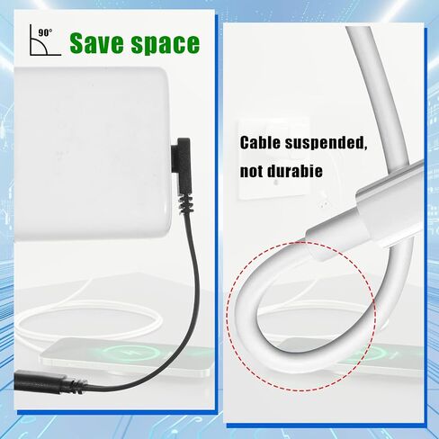 USB C 90 Degree Adapter 4Inch/10CM USB C Right Angle Adapter, 66W Fast Charging USBC 90 Degree Adapters 20Gbps Data Transfer, Support for All Mobile Phones (2 Pack) in Saudi Arabia