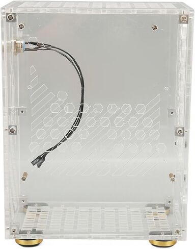 Mini ITX Case Compact and Lightweight 4.3L for DIY Projects Clear Acrylic Design for Mini PC Enthusiasts 9.5x7.6x4.5in (Transparent) in Saudi Arabia