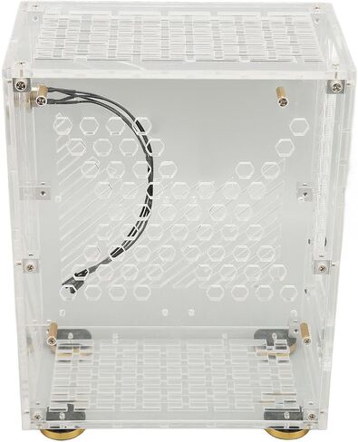 Mini ITX Case Compact and Lightweight 4.3L for DIY Projects Clear Acrylic Design for Mini PC Enthusiasts 9.5x7.6x4.5in (Transparent) in Saudi Arabia